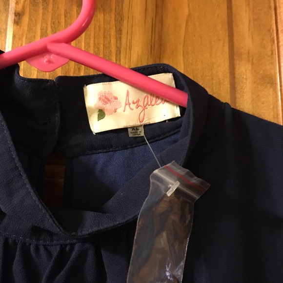 Halter Neck Navy ModCloth Dress - Picture 3 of 5